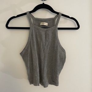 Hollister Grey high neck crop top S